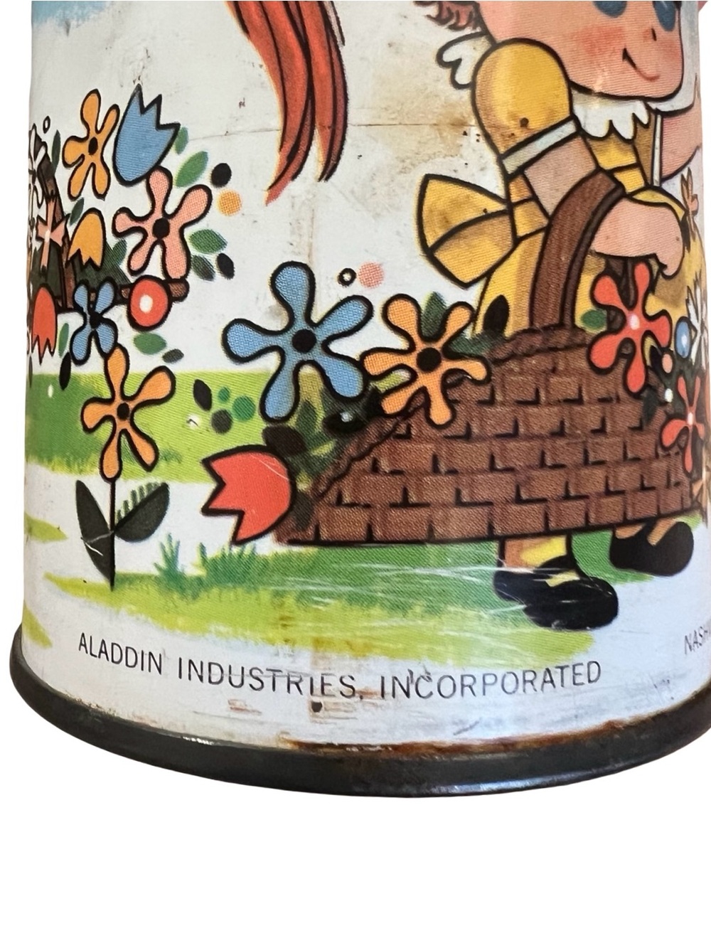 Vintage 60s Kewtie Pie Metal Thermos w Screw Cap Aladdin 8oz 1967 Made in USA - Picture 4 of 9